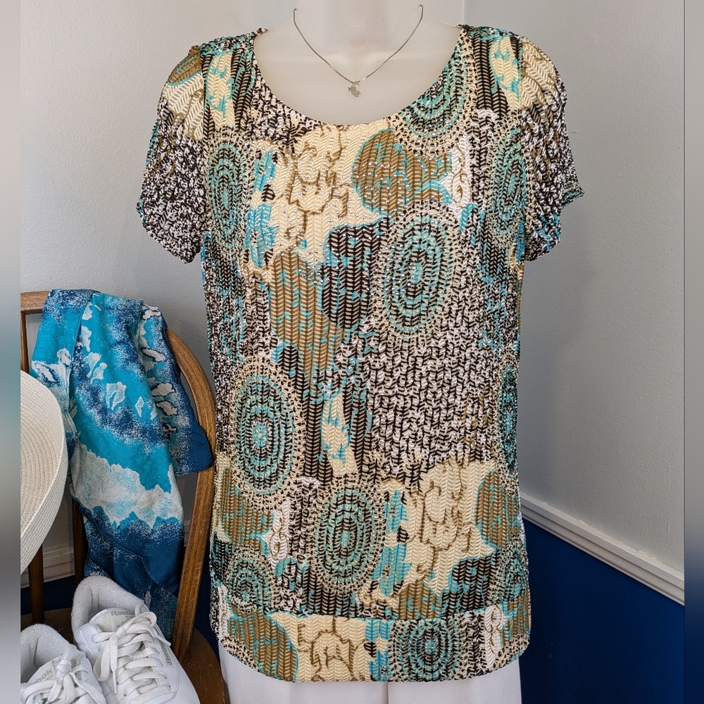 Worthington Dressy Lace  Embellished Top